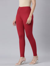 Load image into Gallery viewer, Go Colors Dark Red Ponte Smart Fit Leggings
