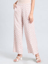 Load image into Gallery viewer, Go Colors White Woven Viscose Printed Palazzo
