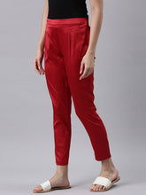 Load image into Gallery viewer, Go Colors Cherry Polyester Shiny Pants
