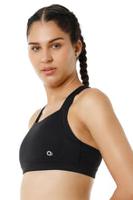 Load image into Gallery viewer, Amante Energize High Impact Round Neck Sports Bra - Jet Black 98801
