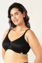Load image into Gallery viewer, Amante Mystic Elegance Non-padded Wired Minimizer Bra - Black
