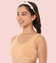 Load image into Gallery viewer, Enamor Innovations  Easy Fit, Antimicrobial, Front Double Layer ,Women's Cotton Beginner's Bra - Pop-On Style, Non Padded, Wirefree, High Coverage  - BB01 (Skin)
