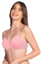 Load image into Gallery viewer, Amante Lace Dream Padded Wired Lace Bra - Salmon Rose_S.R 82701
