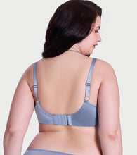 Load image into Gallery viewer, Enamor Full Figure Satin Minimizer Bra - Non-Padded, Non-Wired, High Coverage - F148 (Chrome Grey)
