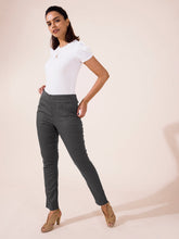 Load image into Gallery viewer, Go Colors Silver Grey Linen Pencil Pant
