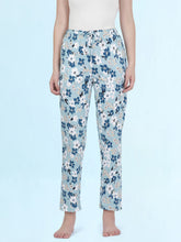 Load image into Gallery viewer, Go Colors Blue Cotton Knit Printed Lounge Pants
