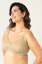 Load image into Gallery viewer, Amante Mystic Elegance Non-padded Wired Minimizer Bra - Sesame
