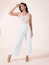 Load image into Gallery viewer, Go Colors White Viscose Knit Palazzo
