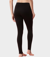 Load image into Gallery viewer, Enamor TH06 Women's Thermal Leggings with Soft Heat Generating Fabric, No Roll-Up with Stirrups at Bottom Hem, Engineered with HeatSkins™ Warm Technology.  (Black)
