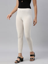 Load image into Gallery viewer, Go Colors Grey Mist Cotton Stretch Ankle Length Leggings
