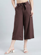 Load image into Gallery viewer, Go Colors Brown Linen Blend Culottes
