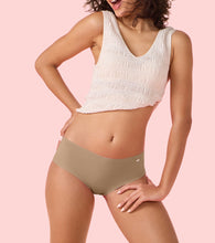 Load image into Gallery viewer, Enamor PH40 Innovations Invisi, All Day Comfort, Mid Waist Hipster Panty for Women - No Visible Panty Lines, Sweat wicking, Free Cut, Full Coverage -  Pack of 1 (Honey Beige)
