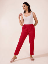Load image into Gallery viewer, Go Colors Fuchsia Cotton Pencil Pant
