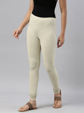Load image into Gallery viewer, Go Colors Green Mist Cotton Stretch Churidar
