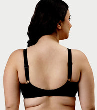 Load image into Gallery viewer, Enamor Innovations Fabcool M-Frame Side Shaper Panel  Women's Cotton Everyday Bra - Non Padded, Wirefree, Full Coverage - A014 (Available in Plus Sizes) (Black)
