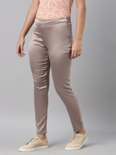 Load image into Gallery viewer, Go Colors Copper Polyester Shiny Pants
