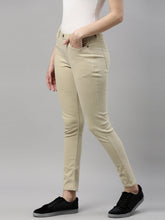 Load image into Gallery viewer, Go Colors Green Mist Cotton Polyester Super Stretch Jeggings
