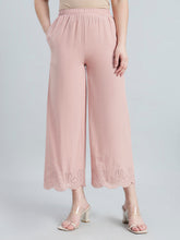 Load image into Gallery viewer, Go Colors Baby Pink Cotton Hakoba Palazzo
