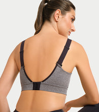 Load image into Gallery viewer, Enamor Innovations Fab-fresh Breathable cup, Women's High Impact Sports Bra - Convertible, Padded, Wirefree, Full Coverage - SB18 (Grey Melange)

