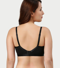 Load image into Gallery viewer, Enamor Innovations Fabcool Breathable Cup Women's T-Shirt Bra - Antimicrobial Comfort, Perforated Cups Padded, Wirefree, High Coverage - A165 (Black)
