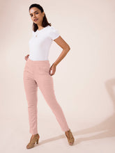 Load image into Gallery viewer, Go Colors Dusty Pink Linen Pencil Pant
