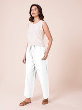 Load image into Gallery viewer, Go Colors White Cotton Wide Leg Pants
