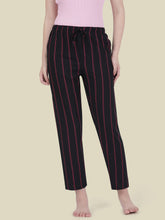 Load image into Gallery viewer, Go Colors Black Woven Viscose Printed Lounge Pants
