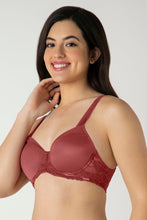 Load image into Gallery viewer, Amante Glam Lace Padded Wired Balconette Bra - Cowhide 05301
