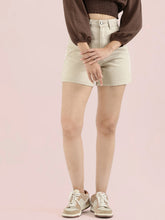 Load image into Gallery viewer, Go Colors Light Beige Cotton Twill Shorts
