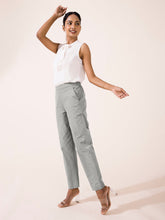 Load image into Gallery viewer, Go Colors Ebony Grey Woven Cotton Stretch Chino Pants
