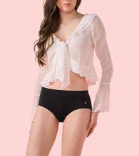 Load image into Gallery viewer, Enamor IP37 Innovations Flexi Free, Comfy Essentials, No Visible Panty Lines, All Day Comfort, Mid Waist Brief Panty for Women - Regular Coverage (Jet Black)
