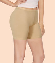 Load image into Gallery viewer, Enamor Mid Rise Mid Thigh Length Fabulous Inners Shorts For Women - Hugged Fit, Stretch Cotton - E032 (Skin)
