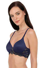 Load image into Gallery viewer, Amante Lace Legacy Padded Wired Lace Full Cover T-shirt Bra - Midnight 73801

