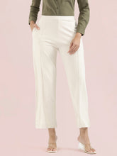 Load image into Gallery viewer, Go Colors Cream Ponte Wide Pants
