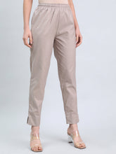 Load image into Gallery viewer, Go Colors Beige Cotton Pencil Pant
