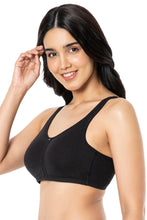 Load image into Gallery viewer, Amante Cotton Daily Support Solid Non Padded Non-Wired Bra - Black 93201
