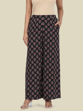 Load image into Gallery viewer, Go Colors Black Woven Viscose Printed Palazzo
