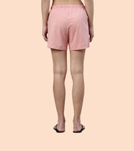 Load image into Gallery viewer, Enamor Drawstring Mid Thigh Length Mid Rise Basic Shorts - Relaxed Fit, Super Soft Cotton - E062 (Rouge)
