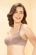 Load image into Gallery viewer, Amante Breathable Easy Padded Wired Cotton Bra - Warm Taupe 107001
