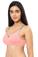 Load image into Gallery viewer, Amante Comfort Concealer Non-padded &amp; Non-wired Bra - Candlelight Peach &amp; Olive Green 91801
