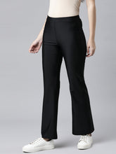 Load image into Gallery viewer, Go Colors Black Nylon Stretch Bell Bottom
