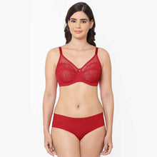 Load image into Gallery viewer, Wacoal At Ease Mid Waist Medium Coverage Everyday Wear Hipster Panty - Red 874308
