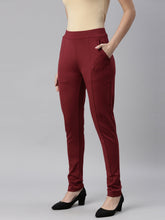 Load image into Gallery viewer, Go Colors Maroon Roma Ponte Pants
