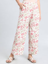 Load image into Gallery viewer, Go Colors White Woven Viscose Printed Palazzo
