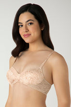 Load image into Gallery viewer, Amante Demure Padded Non-Wired Demi Bra - Delicate Bloom Print 05701

