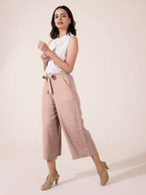 Load image into Gallery viewer, Go Colors Baby Pink Linen Blend Culottes
