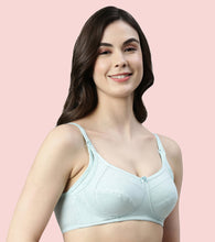Load image into Gallery viewer, Enamor Innovations Eco-Melange Cotton, Women's Nursing Bra -  Sectioned Lift and Support, Non Padded, Wirefree, High Coverage - MT02 (Capri Melange)
