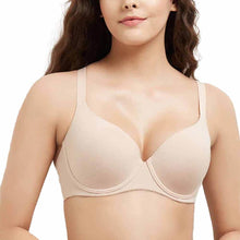 Load image into Gallery viewer, Wacoal Essentials Padded Wired 3/4th Cup Everyday Wear Cotton Blend T-Shirt Bra - Beige IB5441
