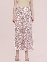 Load image into Gallery viewer, Go Colors White Woven Viscose Printed Palazzo
