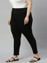 Load image into Gallery viewer, Go Colors Black Terry Warm Leggings
